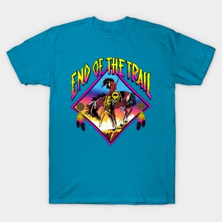 Native American End of The Trail 80's Style Colours T-Shirt